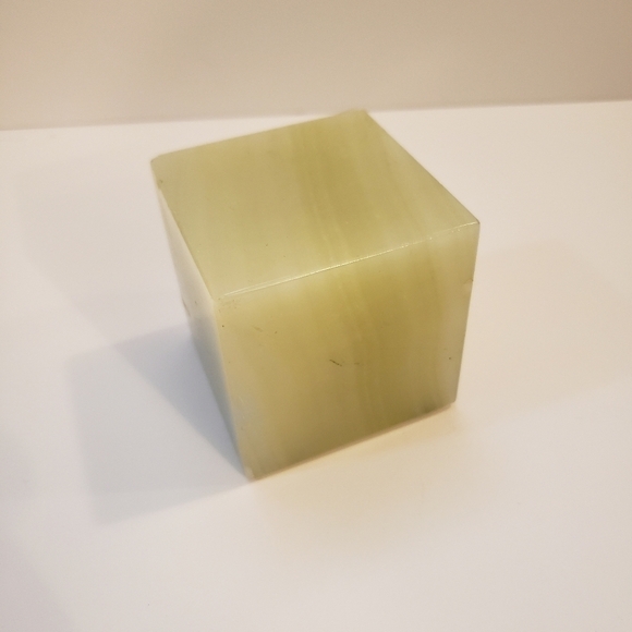 Vintage Sage Green Marble Paperweight Square - Picture 1 of 9